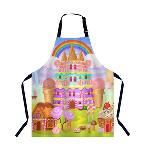 Delantal de cocina personalizado de algodón ecológico recién llegado, delantal de cocina de Color sólido liso al por mayor - Product Image 1