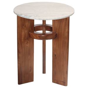 Table d'appoint moderne en marbre et bois, écologique, durable, pour la maison, le bureau, la chambre à coucher, design minimaliste pour le salon, le canapé, la salle à manger - Product Image 2