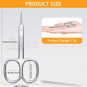 Sharp Precision Cuticle Scissors With Slim <b>Grip</b> For Easy Trim <b>Control</b> Fine Curved Cuticle Scissors With Durable Blades - Product Image 5