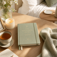 Journal de bien-être personnalisé LABON, couverture rigide vert sauge, planificateur d'autosoins, journal de gratitude, suivi de l'humeur, carnet de suivi des habitudes
