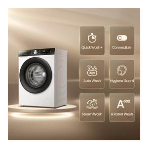 Lavadora de Carga Frontal Blanca y Negra de 9 Kg 3S WF3S9043BW3 con 1400 giri/min Clase A Dimensiones 595x55x84,5cm - Product Image 4