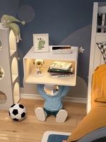 HJ HOME-Table de chevet LED astronaute mobile pour chambre à coucher, meuble de chevet créatif avec dessin animé