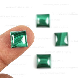 Malachite naturelle de qualité supérieure 10mm Cabochon calibré de forme carrée pierre précieuse en vrac pour la fabrication de bijoux fournisseur pierres précieuses organiques - Product Image 6