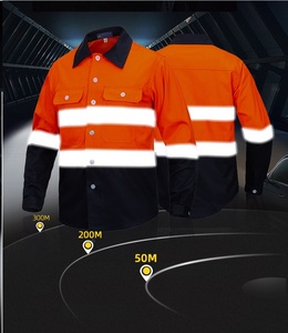 Overoles impermeables de alta visibilidad a prueba de polvo de fábrica al aire libre duraderos de seguridad de construcción personalizados - Product Image 6