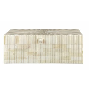 Dernière boîte en os faite à la main sculpture à la main apparence décente boîte en os à bijoux blanche avec peinture blanche conception basée aux États-Unis en Inde - Product Image 2