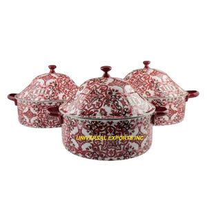 Nouvelle marmite en métal de luxe à double paroi, design Meena, chauffe-plat décoratif, vente en gros, nouveauté - Product Image 5