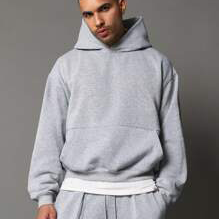 Ensemble de Survêtement d'Hiver pour Homme de Haute Qualité 100% Coton avec Pantalon Cargo Ample à Poches Multiples Imprimé à Motif Uni Grande Taille - Product Image 5