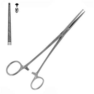 Pinces artériales Bengolea droites, 12 dents, 20,0 cm, instrument chirurgical manuel pour l'hémostase, acier inoxydable de précision, CE - Product Image 1