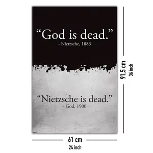 Affiche sur toile « Dieu est mort, Nietzsche est mort » pour décoration murale - Product Image 4