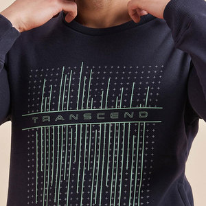 Sweat-shirt confortable en coton mélangé pour hommes avec tissu léger Sweat-shirt pour hommes personnalisé OEM pour usage quotidien - Product Image 6