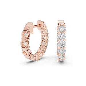 Pendientes de Aro con Diamantes de Laboratorio de 1.6 CT, Claridad VVS-VS EF, Oro de 18KT, 14KT, 10KT y Plata 925, Oro Rosa, Amarillo y Blanco - Product Image 4