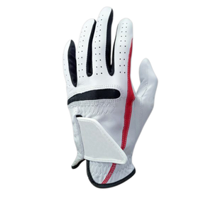Guantes de golf de cuero Cabretta con diseño de logotipo personalizado para uso deportivo - Product Image 1