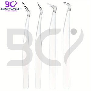 แหนบต่อขนตาความแม่นยำสูง 35 45 90 องศา ทำจากสแตนเลส มีสีและรูปทรงให้เลือก ชุดอุปกรณ์ต่อขนตาปลายแหลมไฟเบอร์ - Product Image 5