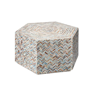 โต๊ะกาแฟทรงหกเหลี่ยมประดับมุกหรูหราเฟอร์นิเจอร์บ้านทำมือและของตกแต่งจาก B2B เวียดนาม - Product Image 1