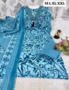 Fabricante y proveedor de moda femenina de Kurti, pantalón y Dupatta de algodón estampado para uso casual desde Surat a precio económico. - Product Image 4