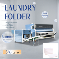 Machine à plier le linge et les draps industrielle entièrement automatique à grande vitesse, facile à utiliser, plieuse de linge commerciale à bas prix