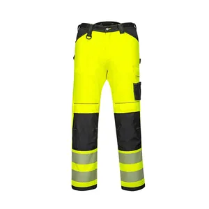 Emniyet işçi pantolon Hi Vis çalışma yüksek görünür yama ile cep güvenlik görevlisi yansıtıcı şeritleme koruyucu özelleştirilmiş pantolon