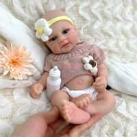Nouveauté : Poupées réalistes reborn de 12 pouces, miniatures, en silicone souple, jouets pour filles