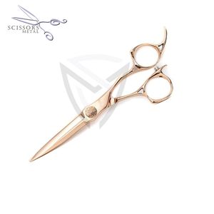 Ciseaux à cheveux professionnels ultra-affûtés, légers et renouvelables, lame de rasoir dorée avec manche en acier inoxydable - Product Image 3