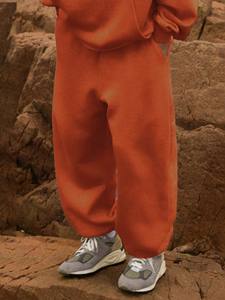 Men's Casual Loose Cotton Fleece Sweatpants Fully Customizable with Solid Drawstring Waist <b>Pleated</b> Front Winter Trousers - Product Image 3