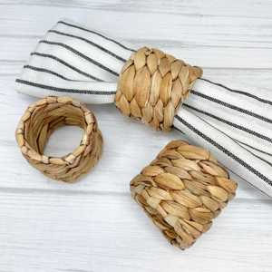 Anneaux en jacinthe d'eau tressés pour nappes, serviettes, best-seller, porte-serviettes naturels - Product Image 1