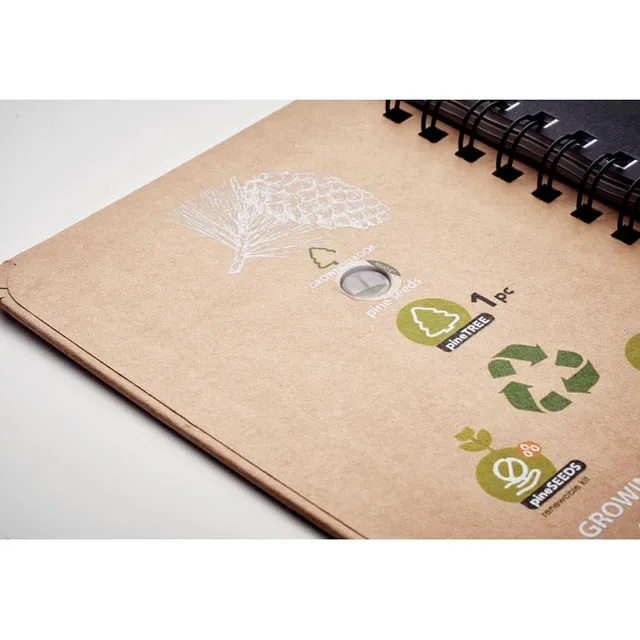 GROWNOTEBOOK Pine Sustainable Promotional Notebook Eco-Friendly Merchandising Tool