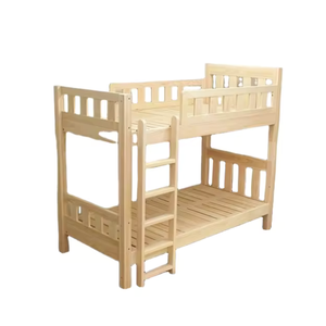 Fabrication en Indonésie Lit superposé moderne et simple Lit superposé en bois de teck massif en matériau naturel pour la chambre des enfants - Product Image 1