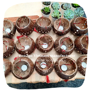 Amazon 2025ที่ใส่ชามะพร้าวเชิงเทียนกะลามะพร้าวชามกะลามะพร้าวสำหรับเทียนโดย Eco2gi เวียดนาม - Product Image 6