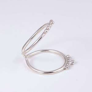 New Latest Design Boho Beaded <b>Ring</b> <b>Dainty</b> Brass <b>Ring</b> for Women <b>Silver</b> Plated Geometric Wire Jewelry for Wholesale/OEM/ODM - Product Image 2
