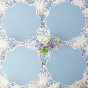 Set de table en lin design avec broderie pour réunions de famille, fêtes, réception de mariage, table à manger - Product Image 4