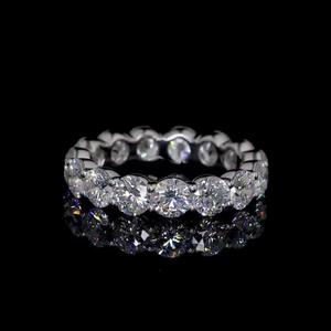 Anillo de Compromiso de Oro Blanco de 14 Quilates con Diamante Natural Certificado de Corte Brillante de 5.00 Gramos, Regalo de Lujo para Mujer, Aniversario de Bodas - Product Image 1