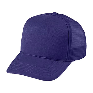 Casquette Trucker 5 Panneaux Personnalisée avec Broderie 3D en Maille, Couleur Bleu Uni, Confortable et Respirante, Modèle 2026 - Product Image 4
