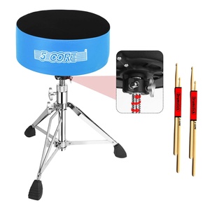 Siège de batterie 5 Core, tabouret de guitare rembourré, réglable, capacité 310 lbs, siège robuste avec dessus en velours - Product Image 1