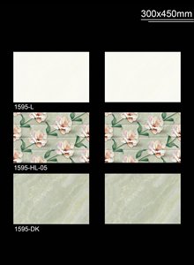 Exportation de carreaux de mur en céramique de haute qualité argent doré décoratif numérique troisième feu 300x450mm 12x18 de Morbi - Product Image 6