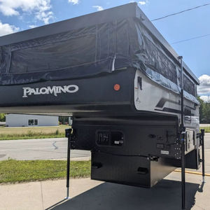 Camper pour pick-up 4x4, modèle Canopy Expedition, avec toit relevable, coque en fibre de verre, à glisser, pour camping - Product Image 1