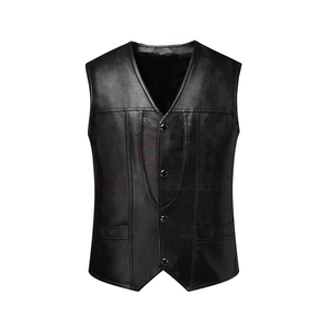 Gilet en cuir ajusté pour homme, respirant, confortable, professionnel, fabriqué au Pakistan, gilet 5 dimensions, best-seller - Product Image 1