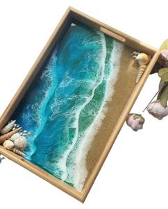 Bandeja de resina negra y roja mate modesta, organizador elegante para joyería de tocador, perfume y uso multiusos, venta al por mayor de La India - Product Image 2