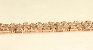 Baguette totalmente blanco y pulsera de diamantes de moissanita de corte redondo, hermosa pulsera de diamantes, joyería personalizada, el mejor regalo para mujeres - Product Image 2