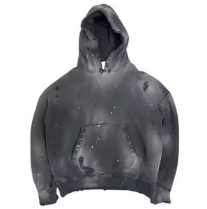 Best Vintage Double Layer Acid Wash <b>Sun</b> Faded Distressed Hoodie Custom Design Streetwear Fleece Blank for Men XS Embroidered - Product Image 3