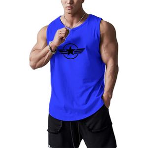 Camisetas sin mangas informales para hombre, camisetas sin mangas informales que combinan con todo, de algodón suave básico personalizado de fabricante OEM ODM - Product Image 1