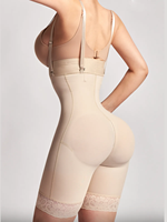 Nouveau style Corset gainant taille haute avec bretelles, effet ventre plat et rehausseur de hanches, pour femme, pantalon sculptant et liftant la poitrine et les hanches