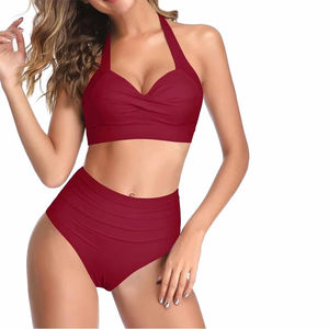 Nouveaux shorts pour filles, couleur rouge, polyester/nylon, séchage rapide, respirant, taille élastique, coupe ajustée, vêtements de sport, plage, tendance - Product Image 1