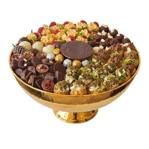 Bol à chocolat rond en métal argenté créatif, présentoir de desserts, respectueux de l'environnement, pour les mariages, pour servir du chocolat, des bonbons et autres friandises - Product Image 5