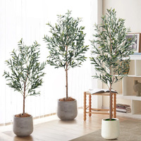 Naturnaher Künstlicher Bonsai-Olivenbaum 6ft/180cm/2,1m für Innenräume Hochzeits- und Gartendekoration Plastik-Simulationspflanze