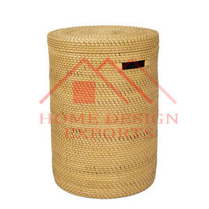 Cesta de ropa de almacenamiento de ratán para decoración del hogar Cesta con forma de mesa auxiliar de ratán Natural y ropa y soporte de utilidad Best Seller - Product Image 5