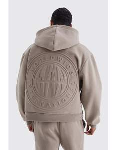 ชุดวอร์มสำหรับผู้ชายทรงหลวมเข้ารูปพิมพ์ลายนูนโลโก้ตามสั่งลาย3D - Product Image 5