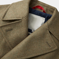Manteau en laine respirant, écologique et anti-plis pour homme, coupe classique, grande taille, coupe-vent, mode extérieure, automne-hiver, avec boutons en corne
