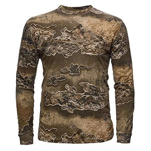 Camiseta de Algodón Grueso de Alta Calidad Fabricada con Estampado de Bosque Completo Personalizado, Ropa de Caza RealTree, Camiseta de Caza para Hombre - Product Image 5