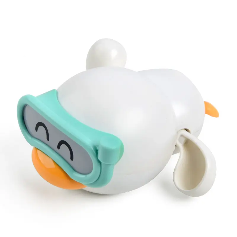 Cute Bath Toy Swimming Pool Games Water Play Set Plastic Floating Wind Up Swimming Bath Toy Duck For Baby