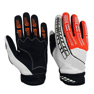 Guantes de motocross transpirables ligeros a prueba de viento de cuero sintético suave de dedo completo personalizados para carreras de motos al aire libre - Product Image 6